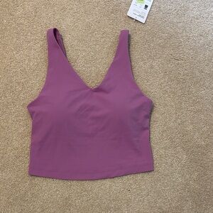 Athleta Women's Purple V-Neck Crop Top